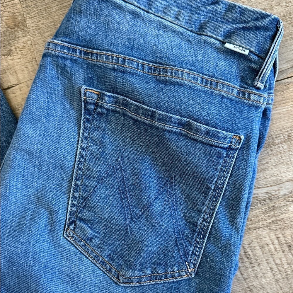 MOTHER Blue Denim Jeans - Picture 2 of 6